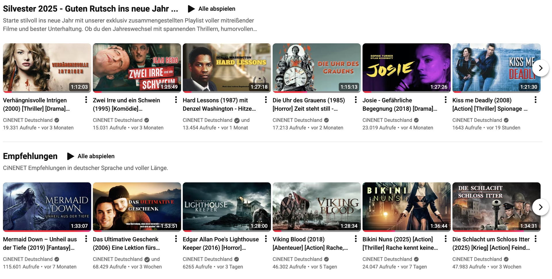 B Silvester 2025 DE-Playlist