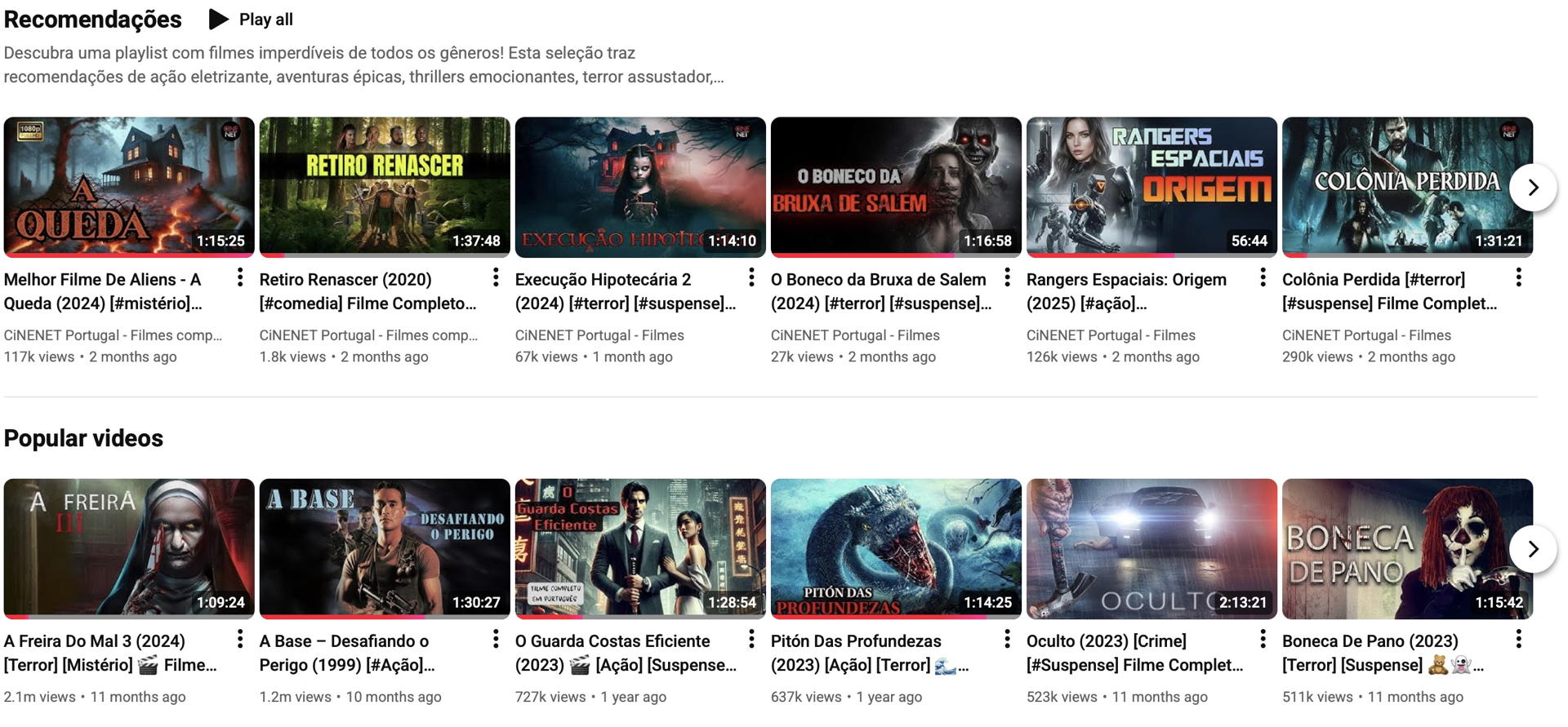 STartpage CiNENET Portugal 100000